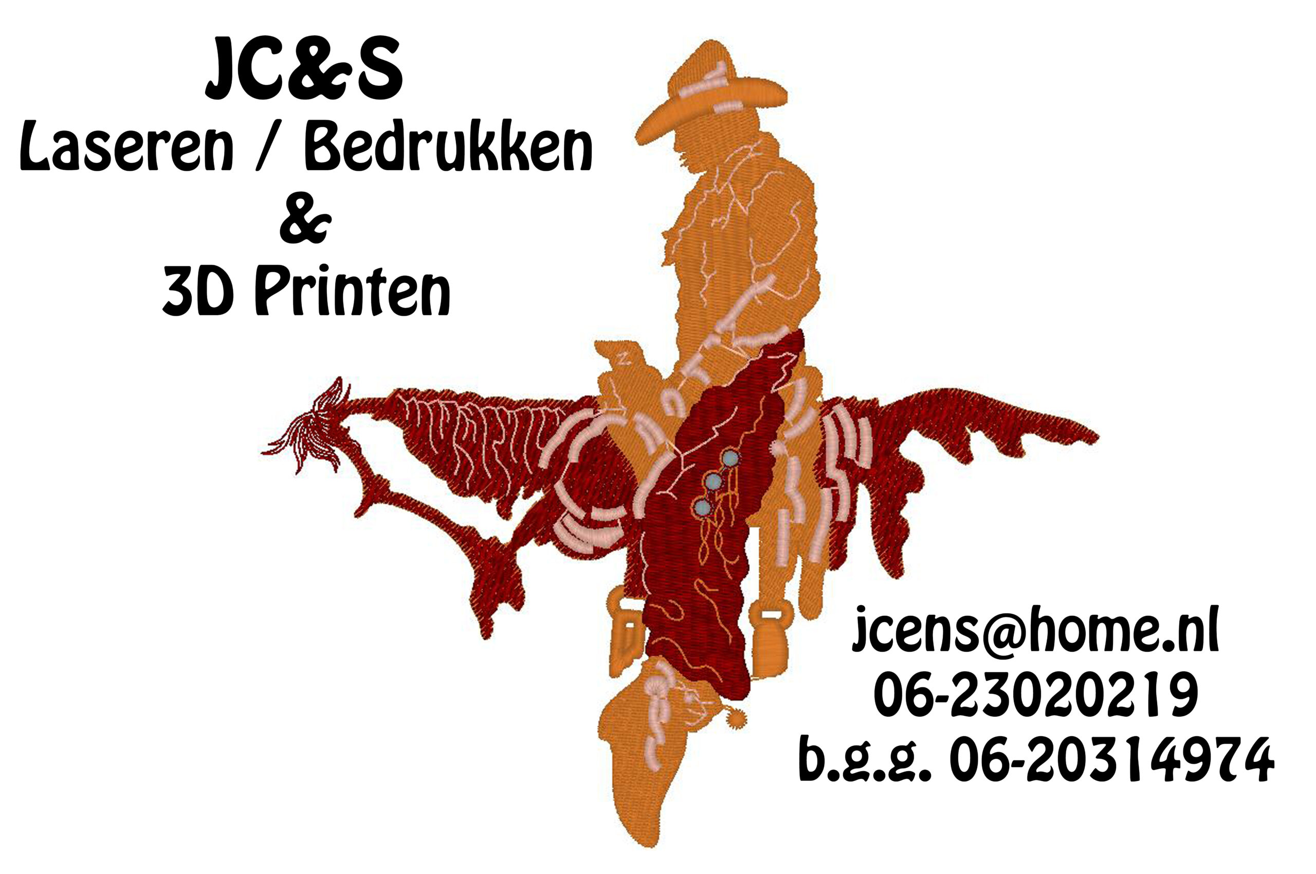 JC&S laseren en bedrukken en 3d printen logo